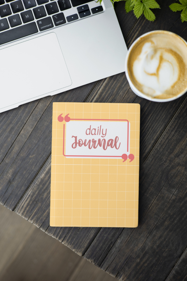 Orange Boxed Daily Journal
